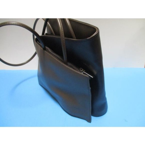 *Cleo And Patek Paris Rich Dark Khaki Brown Pebbled Leather Shoulder Bag - Picture 2 of 6